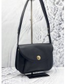 LANVIN BLACK LEATHER SHOULDER BAG 