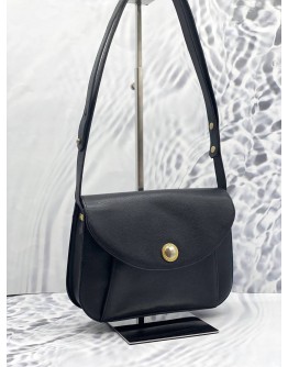 LANVIN BLACK LEATHER SHOULDER BAG 