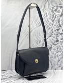 LANVIN BLACK LEATHER SHOULDER BAG 