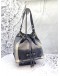 BURBERRY BLUE LABEL MINI CRESTBRIDGE CHECK BUCKET BAG
