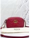 GUCCI GG MARMONT SMALL RED MATELASSE LEATHER CROSSBODY BAG