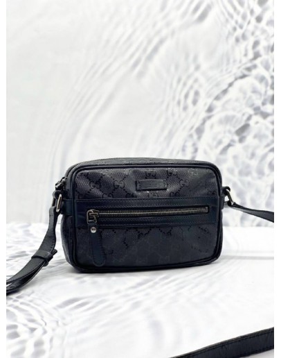(LIKE NEW)GUCCI BLACK GG IMPRIME CROSSBODY BAG