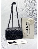 CHANEL REISSUE 2.55 PATENT DOUBLE SMALL FLAP BAG SHW -FULL SET-