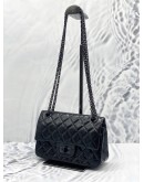 CHANEL REISSUE 2.55 PATENT DOUBLE SMALL FLAP BAG SHW -FULL SET-