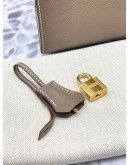 (BRAND NEW) 2025 HERMES KELLY 25 SELLIER TOP HANDLE BAG WITH SHOULDER STRAP IN 18 ETOUPE VEAU EPSOM LEATHER -FULL SET-