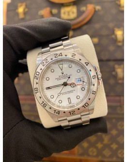 2002 ROLEX EXPLORER II REF 16570 WHITE DIAL 40MM AUTOMATIC WATCH