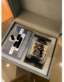 (UNUSED) 2021 TAG HEUER MONACO REF WAW131A BLACK DIAL 37MM QUARTZ WATCH -FULL SET-