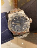 2016 CORUM ROMULUS POWER RESERVE REF 02.0001 BLUE DIAL WITH BLUE ROMAN NUMERAL BEZEL 42MM AUTOMATIC WATCH