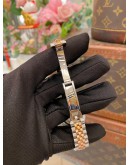 (UNUSED) 2022 ROLEX LADY DATEJUST REF 279171 HALF 18K 750 ROSE GOLD CHOCOLATE STAR DIAMOND DIAL 28MM AUTOMATIC WATCH -FULL SET-