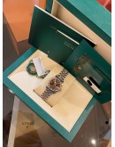 (UNUSED) 2022 ROLEX LADY DATEJUST REF 279171 HALF 18K 750 ROSE GOLD CHOCOLATE STAR DIAMOND DIAL 28MM AUTOMATIC WATCH -FULL SET-