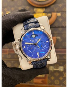 2021 GRAHAM CHRONOFIGHTER 1695 LADY MOON MOONPHASE REF 2CXBS BLUE DIAMONDS DIAL 36MM QUARTZ WATCH -FULL SET-