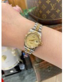 (LIKE NEW) ROLEX LADY DATEJUST REF 69173 HALF 18K 750 YELLOW GOLD CHAMPAGNE COMPUTER DIAMOND DIAL 26MM AUTOMATIC WATCH -FULL SET-