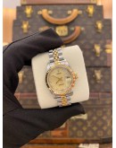 (LIKE NEW) ROLEX LADY DATEJUST REF 69173 HALF 18K 750 YELLOW GOLD CHAMPAGNE COMPUTER DIAMOND DIAL 26MM AUTOMATIC WATCH -FULL SET-