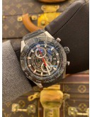 (LIKE NEW) 2017 TAG HEUER CARRERA CALIBRE HEUER 01 CHRONOGRAPH REF CAR2A1Z BLACK DIAL 45MM AUTOMATIC WATCH -FULL SET-