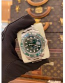 (LIKE NEW) 2015 ROLEX HULK SUBMARINER DATE REF 116610LV GREEN DIAL 40MM AUTOMATIC WATCH -FULL SET-