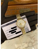(LIKE NEW) 2023 RAYMOND WEIL TOCCATA HALF 18K 750 YELLOW GOLD MOTHER OF PEARL DIAMOND DIAL REF 5988-SP5-97081 29MM QUARTZ WATCH
