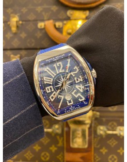 (LIKE NEW) 2022 FRANCK MULLER VANGUARD YACHTING REF V 45 SC DT YACHT BLUE DIAL 45MM AUTOMATIC WATCH -FULL SET-