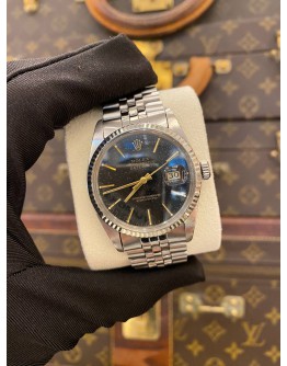 ROLEX DATEJUST 36 REF 16014 JUBILEE BLACK DIAL 36MM AUTOMATIC WATCH