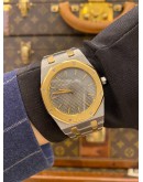 2003 AP AUDEMARS PIGUET ROYAL OAK REF 56303SA 18K 750 YELLOW GOLD GREY DIAL 33MM QUARTZ WATCH
