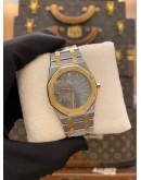 2003 AP AUDEMARS PIGUET ROYAL OAK REF 56303SA 18K 750 YELLOW GOLD GREY DIAL 33MM QUARTZ WATCH