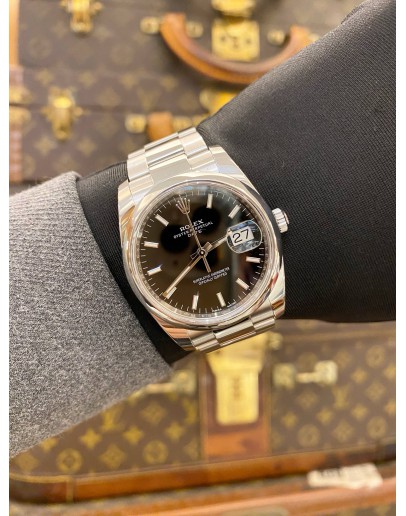 2022 ROLEX OYSTER PERPETUAL DATE REF 115200 BLACK DIAL 34MM AUTOMATIC WATCH