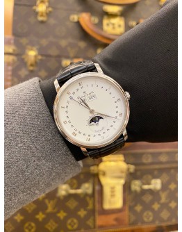 (LIKE NEW) 2022 BLANCPAIN VILLERET QUANTIEME COMPLET MOONPHASE REF 6263-1127-55B WHITE DIAL 38MM AUTOMATIC WATCH