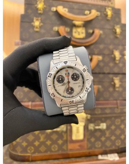 2005 TAG HEUER 2000 SERIES PROFESSIONAL CHRONOGRAPH REF 540.206 SILVER DIAL 38MM QUARTZ WATCH -FULL SET-