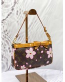 LOUIS VUITTON x TAKASHI MURAKAMI CHERRY BLOSSOM MONOGRAM CANVAS POCHETTE MINI SHOULDER BAG