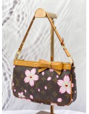 LOUIS VUITTON x TAKASHI MURAKAMI CHERRY BLOSSOM MONOGRAM CANVAS POCHETTE MINI SHOULDER BAG