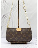 LOUIS VUITTON MONOGRAM CANVAS POCHETTE WITH CUSTOMIZED CHAIN