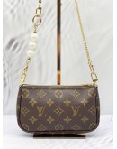 LOUIS VUITTON MONOGRAM CANVAS POCHETTE WITH CUSTOMIZED CHAIN