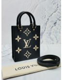 LOUIS VUITTON PETIT SAC PLAT MONOGRAM EMPREINTE LEATHER BAG 