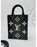 LOUIS VUITTON PETIT SAC PLAT MONOGRAM EMPREINTE LEATHER BAG 