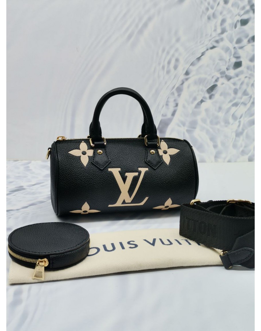 Louis Vuitton Black Monogram Empreinte Leather Papillon BB Bag