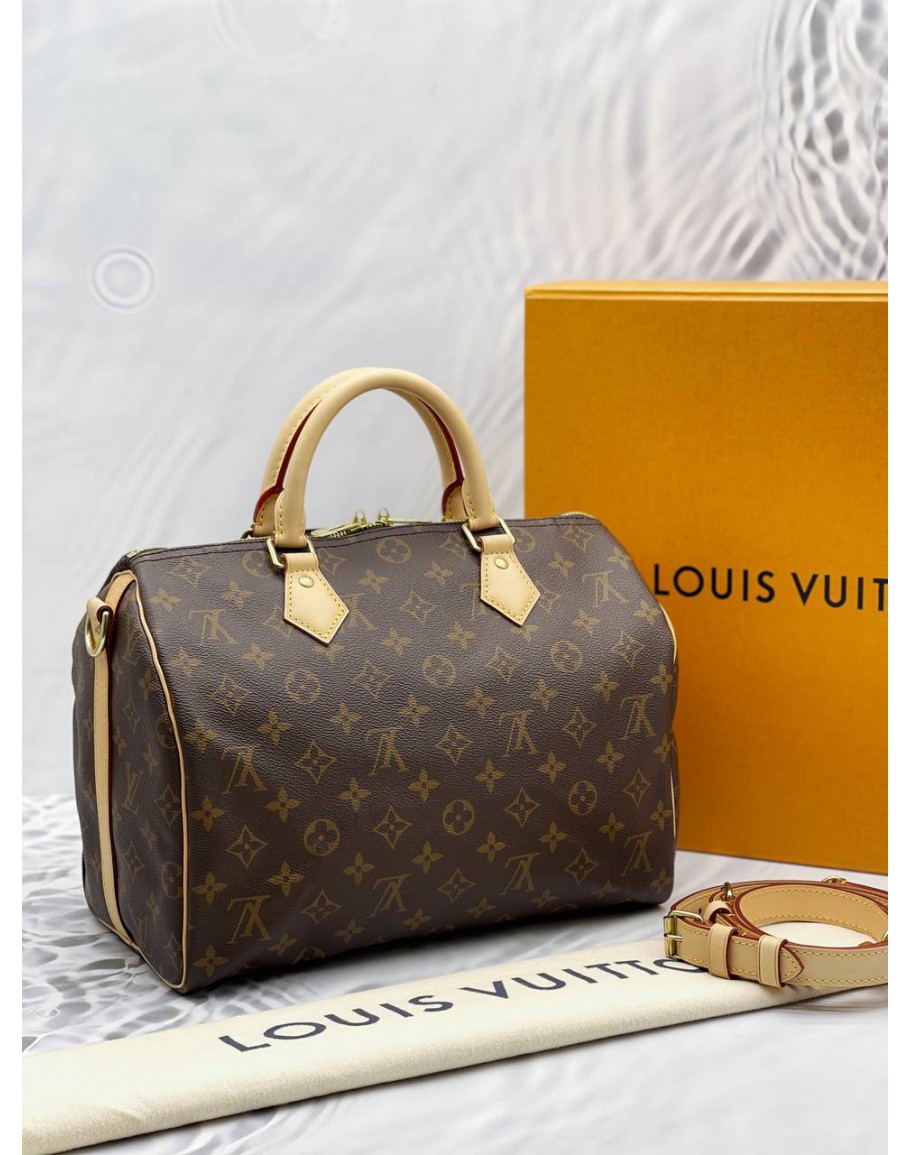 Louis Vuitton Speedy 30 Brown Canvas Handbag (Pre-Owned)