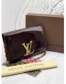 LOUIS VUITTON POCHETTE LOUISE MM AMARANTE VERNIS CHAIN BAG