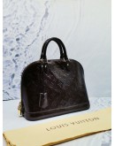 LOUIS VUITTON ALMA PM DARK BROWN MONOGRAM VERNIS