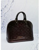 LOUIS VUITTON ALMA PM DARK BROWN MONOGRAM VERNIS