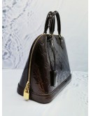 LOUIS VUITTON ALMA PM DARK BROWN MONOGRAM VERNIS