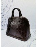 LOUIS VUITTON ALMA PM DARK BROWN MONOGRAM VERNIS