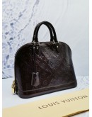 LOUIS VUITTON ALMA PM DARK BROWN MONOGRAM VERNIS