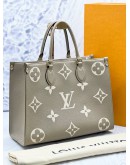 LOUIS VUITTON ON THE GO MM MONOGRAM EMPREINTE LEATHER BAG 