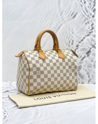 LOUIS VUITTON SPEEDY 25 DAMIER AZUR CANVAS BAG