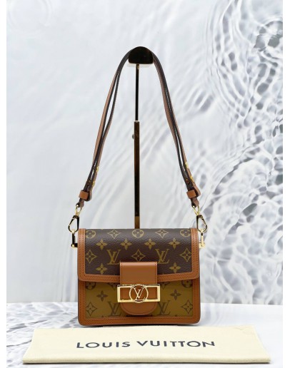 (RAYA SALE) 2022 LOUIS VUITTON MINI DAUPHINE MONOGRAM REVERSE CANVAS BAG