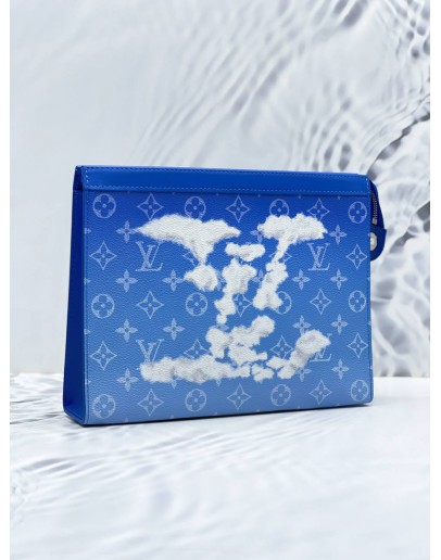 (RAYA SALE) LOUIS VUITTON POCHETTE VOYAGE MM MONOGRAM CLOUDS CANVAS CLUTCH