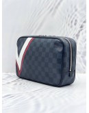 (RAYA SALE) LOUIS VUITTON AMERICA’S CUP DAMIER GRAPHITE CANVAS CLUTCH