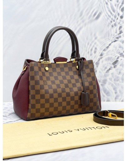 LOUIS VUITTON BRITTANY DAMIER EBENE CANVAS BAG