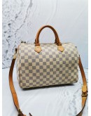 LOUIS VUITTON SPEEDY BANDOULIERE 30 DAMIER AZUR CANVAS BAG