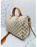 LOUIS VUITTON SPEEDY BANDOULIERE 30 DAMIER AZUR CANVAS BAG