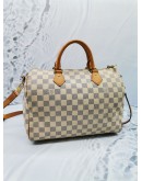 LOUIS VUITTON SPEEDY BANDOULIERE 30 DAMIER AZUR CANVAS BAG